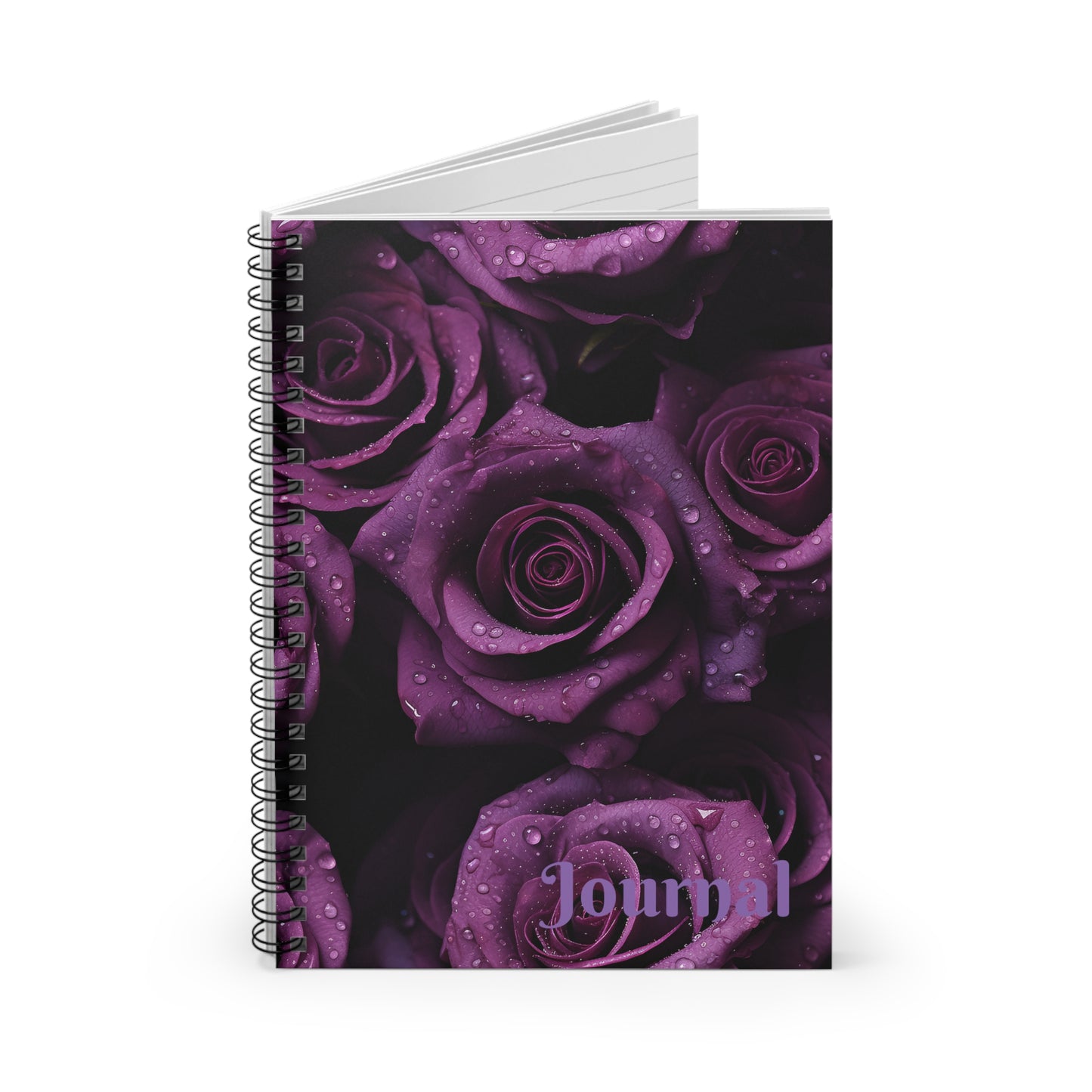 Purple Roses Spiral Notebook - Ruled Line