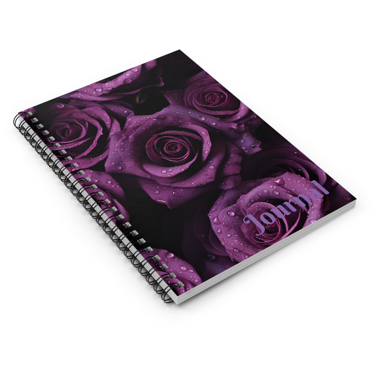 Purple Roses Spiral Notebook - Ruled Line