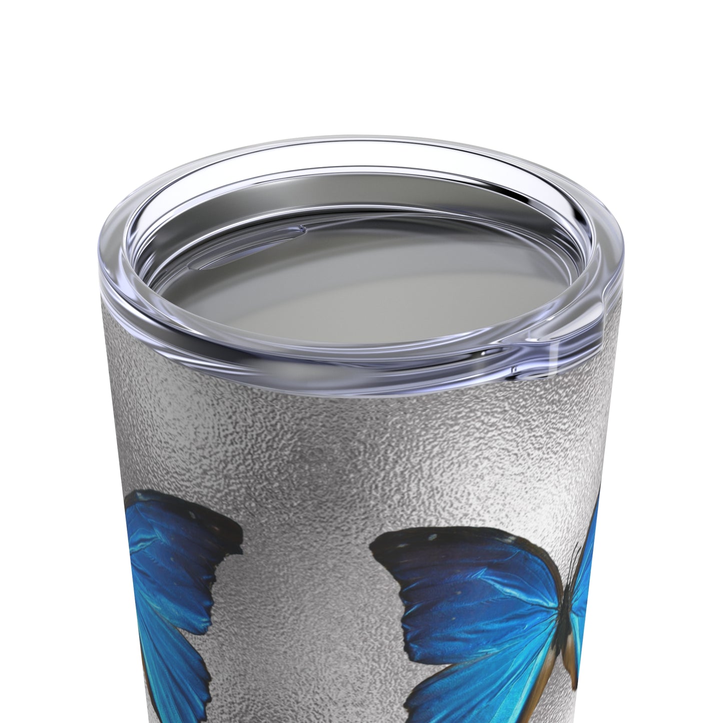 Tumbler 20oz - Blue Glitter Butterfly