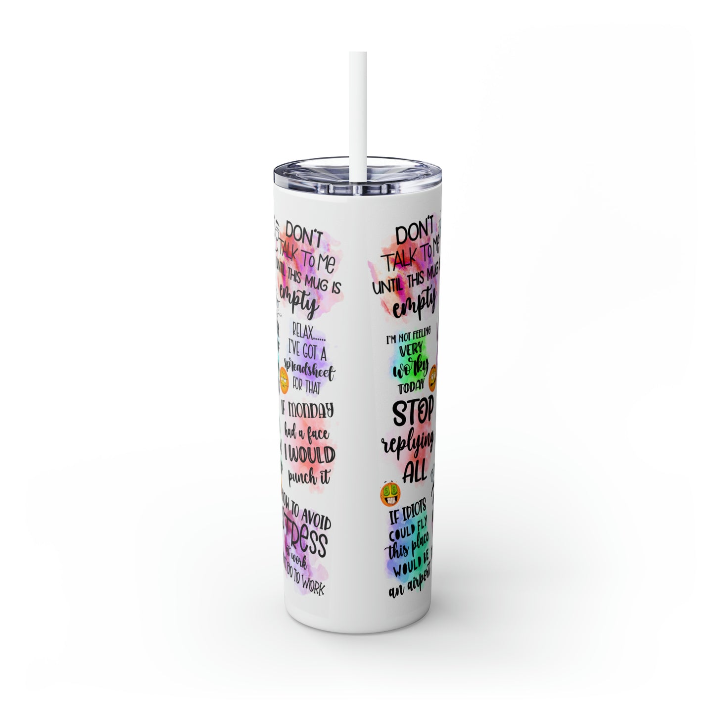 Skinny Tumbler with Straw, 20oz