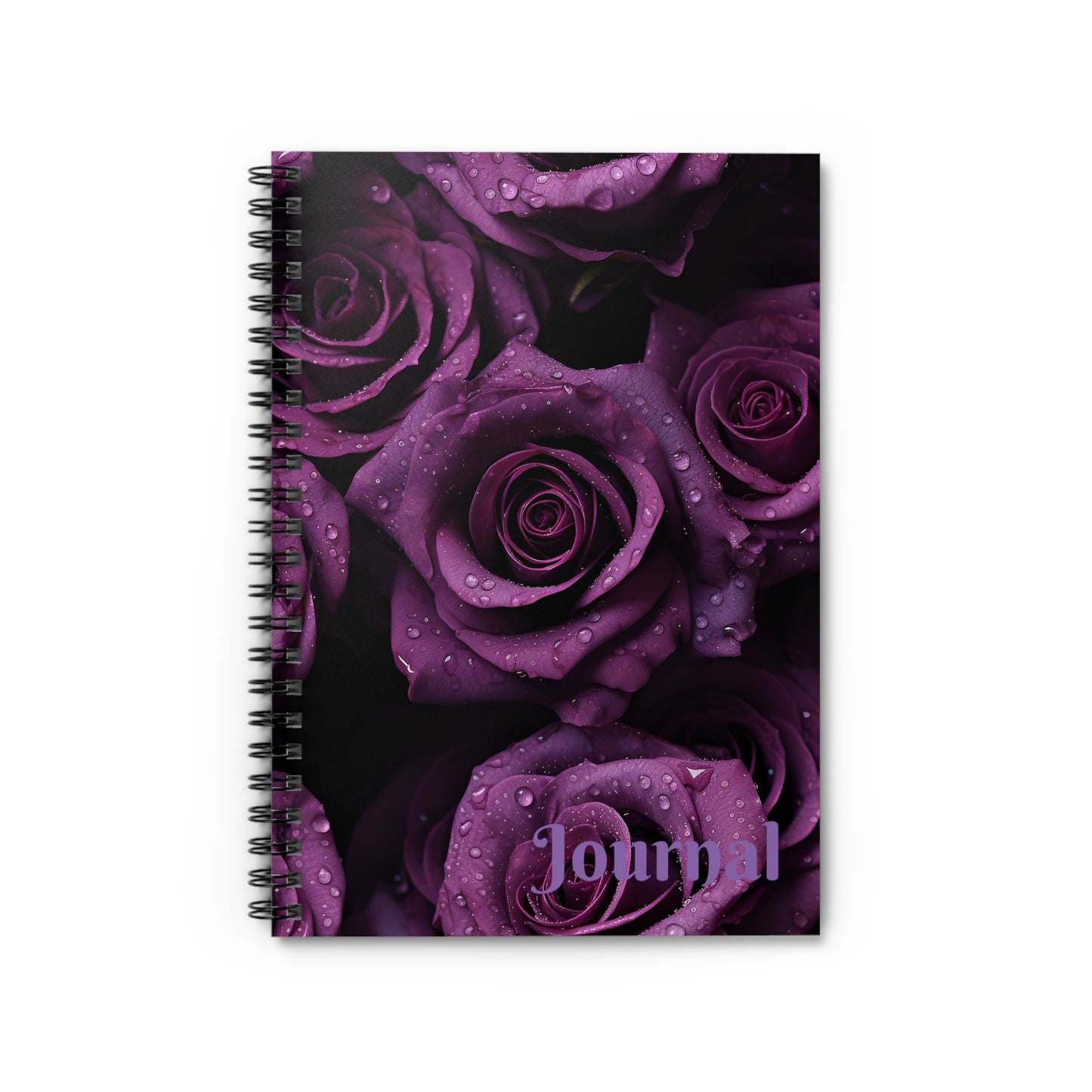 Purple Roses Spiral Notebook - Ruled Line